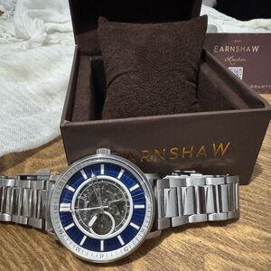 Thomas Earnshaw Port Jackson Men’s Watch with Blue Skeleton Dial